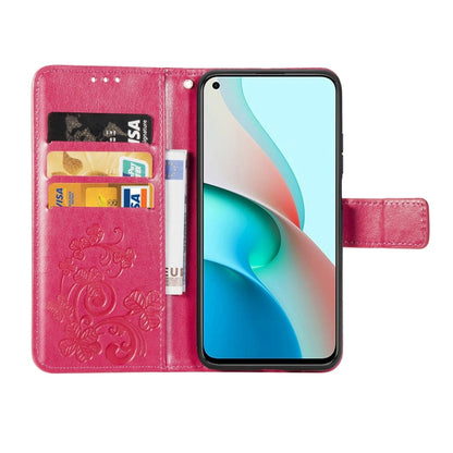 Four-leaf Clasp Embossed Buckle Mobile Phone Protection Leather Case with Lanyard & Card Slot & Wallet & Bracket Function, For Xiaomi Mi 11, For Nokia 5.4, For Xiaomi Redmi Note 9 5G, For vivo Y52s, For OPPO Reno5, For Huawei  Nova 8