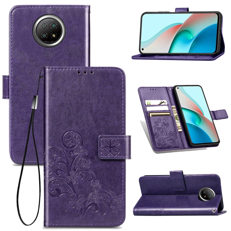 Four-leaf Clasp Embossed Buckle Mobile Phone Protection Leather Case with Lanyard & Card Slot & Wallet & Bracket Function, For Xiaomi Mi 11, For Nokia 5.4, For Xiaomi Redmi Note 9 5G, For vivo Y52s, For OPPO Reno5, For Huawei  Nova 8