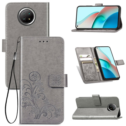 Four-leaf Clasp Embossed Buckle Mobile Phone Protection Leather Case with Lanyard & Card Slot & Wallet & Bracket Function, For Xiaomi Mi 11, For Nokia 5.4, For Xiaomi Redmi Note 9 5G, For vivo Y52s, For OPPO Reno5, For Huawei  Nova 8