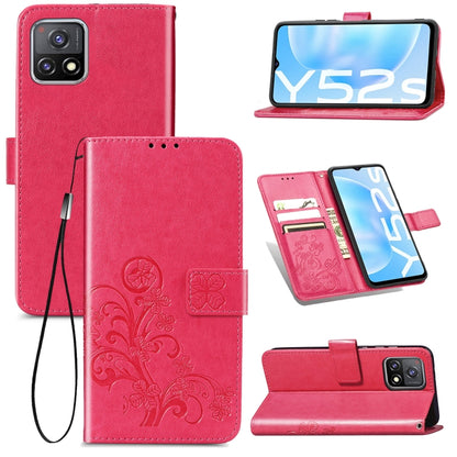 Four-leaf Clasp Embossed Buckle Mobile Phone Protection Leather Case with Lanyard & Card Slot & Wallet & Bracket Function, For Xiaomi Mi 11, For Nokia 5.4, For Xiaomi Redmi Note 9 5G, For vivo Y52s, For OPPO Reno5, For Huawei  Nova 8
