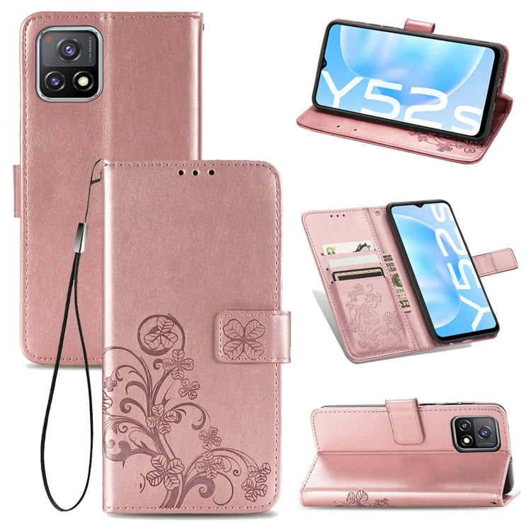 Four-leaf Clasp Embossed Buckle Mobile Phone Protection Leather Case with Lanyard & Card Slot & Wallet & Bracket Function, For Xiaomi Mi 11, For Nokia 5.4, For Xiaomi Redmi Note 9 5G, For vivo Y52s, For OPPO Reno5, For Huawei  Nova 8