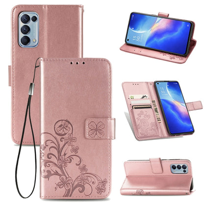Four-leaf Clasp Embossed Buckle Mobile Phone Protection Leather Case with Lanyard & Card Slot & Wallet & Bracket Function, For Xiaomi Mi 11, For Nokia 5.4, For Xiaomi Redmi Note 9 5G, For vivo Y52s, For OPPO Reno5, For Huawei  Nova 8
