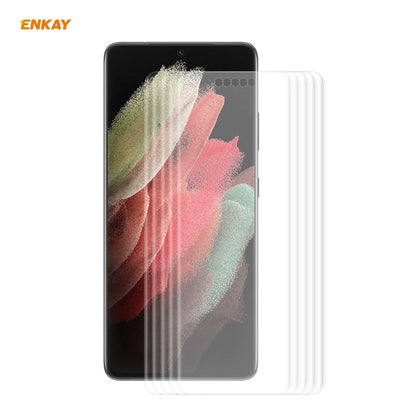 Curved PET screen protector set with 5 transparent sheets for Samsung Galaxy S21 Ultra 5G