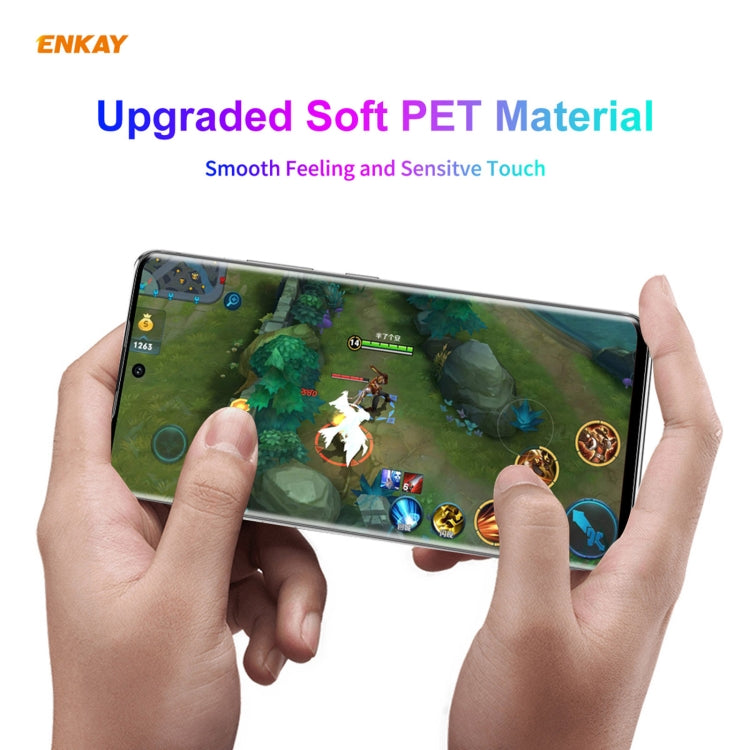 Curved transparent PET screen protector for Samsung Galaxy S21 Ultra 5G on tablet-style view
