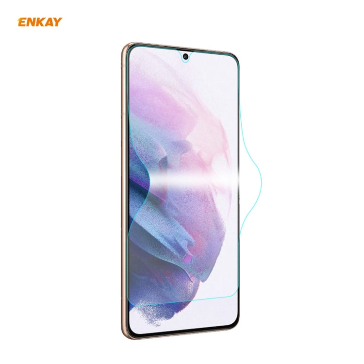 Full-screen hydrogel screen protector for Samsung Galaxy S21+ 5G, curved fit