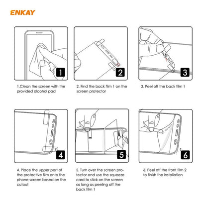 Smartphone screen protector film installation steps with hydrogel screen protector