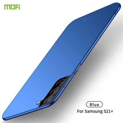 MOFI frosted hard phone case, blue, with camera cutout for S21+