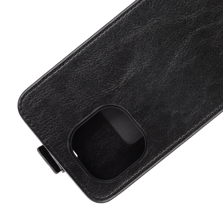 Xiaomi Mi 11 leather flip phone case, black with textured finish and camera/port opening