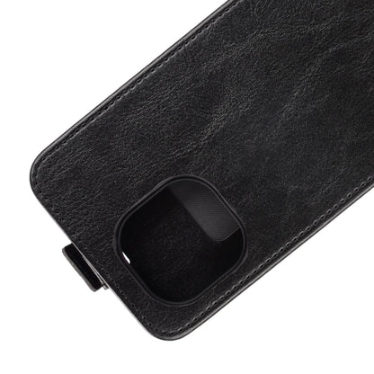 Xiaomi Mi 11 leather flip phone case, black with textured finish and camera/port opening