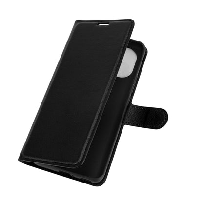 Black flip phone case with stand kickstand and side strap for Xiaomi Mi 11
