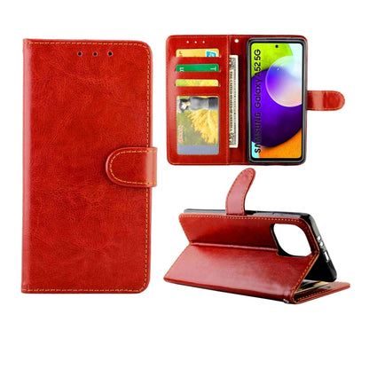 Crazy Horse Texture Leather Horizontal Flip Protective Case with Holder & Card Slots & Wallet & Photo Frame, For Samsung Galaxy A52 5G, For Samsung Galaxy A72 5G, For Samsung Galaxy A32 5G, For Samsung Galaxy A02S, For Samsung Galaxy A12 5G            ...