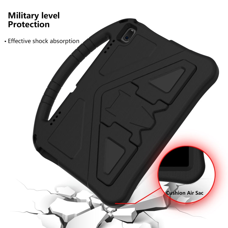 Black rugged tablet case with thick corner protection and cushioned air-sac detail