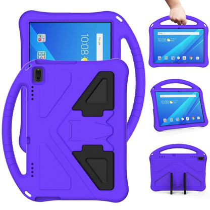 Purple EVA protective tablet case with anti-fall holder and stand grips