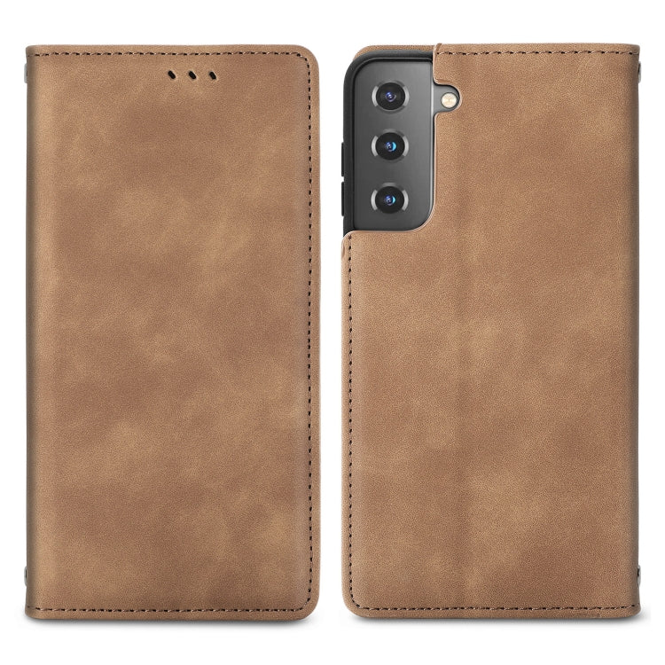 Retro Skin Feel Business Magnetic Horizontal Flip Leather Case with Holder & Card Slots & Wallet & Photo Frame, For Samsung Galaxy S21 Plus, For Samsung Galaxy S21, For Samsung Galaxy S21 Ultra, For Samsung Galaxy S20 Plus, For Samsung Galaxy S20 Ultra...