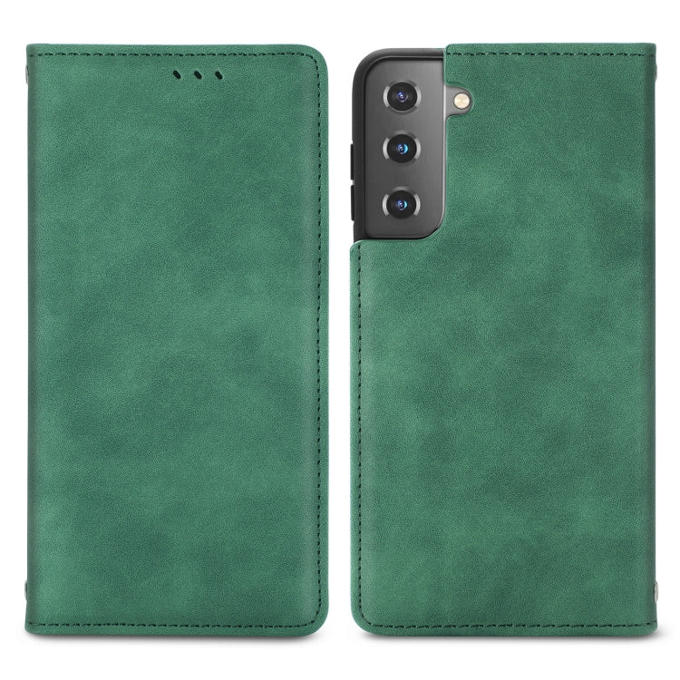 Retro Skin Feel Business Magnetic Horizontal Flip Leather Case with Holder & Card Slots & Wallet & Photo Frame, For Samsung Galaxy S21 Plus, For Samsung Galaxy S21, For Samsung Galaxy S21 Ultra, For Samsung Galaxy S20 Plus, For Samsung Galaxy S20 Ultra...