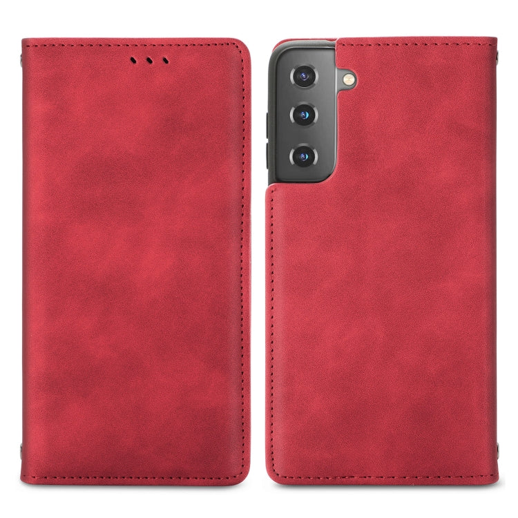 Retro Skin Feel Business Magnetic Horizontal Flip Leather Case with Holder & Card Slots & Wallet & Photo Frame, For Samsung Galaxy S21 Plus, For Samsung Galaxy S21, For Samsung Galaxy S21 Ultra, For Samsung Galaxy S20 Plus, For Samsung Galaxy S20 Ultra...