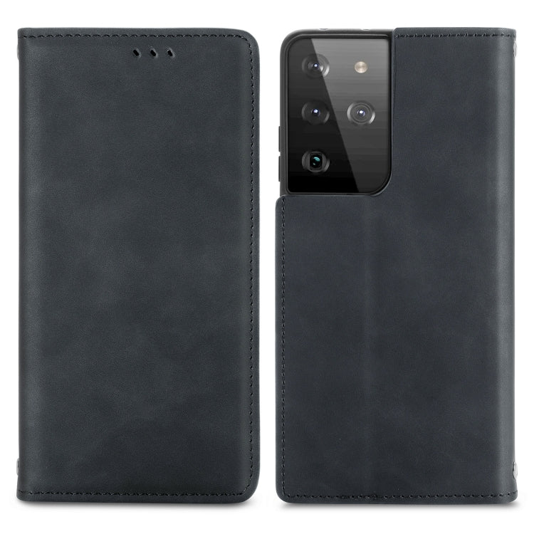 Retro Skin Feel Business Magnetic Horizontal Flip Leather Case with Holder & Card Slots & Wallet & Photo Frame, For Samsung Galaxy S21 Plus, For Samsung Galaxy S21, For Samsung Galaxy S21 Ultra, For Samsung Galaxy S20 Plus, For Samsung Galaxy S20 Ultra...
