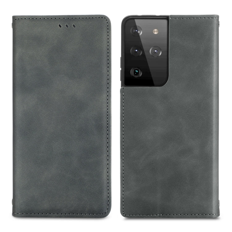 Retro Skin Feel Business Magnetic Horizontal Flip Leather Case with Holder & Card Slots & Wallet & Photo Frame, For Samsung Galaxy S21 Plus, For Samsung Galaxy S21, For Samsung Galaxy S21 Ultra, For Samsung Galaxy S20 Plus, For Samsung Galaxy S20 Ultra...