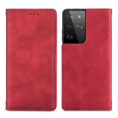 Retro Skin Feel Business Magnetic Horizontal Flip Leather Case with Holder & Card Slots & Wallet & Photo Frame, For Samsung Galaxy S21 Plus, For Samsung Galaxy S21, For Samsung Galaxy S21 Ultra, For Samsung Galaxy S20 Plus, For Samsung Galaxy S20 Ultra...