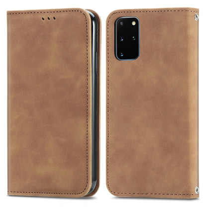 Retro Skin Feel Business Magnetic Horizontal Flip Leather Case with Holder & Card Slots & Wallet & Photo Frame, For Samsung Galaxy S21 Plus, For Samsung Galaxy S21, For Samsung Galaxy S21 Ultra, For Samsung Galaxy S20 Plus, For Samsung Galaxy S20 Ultra...