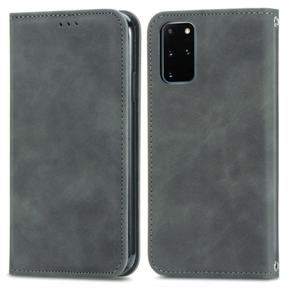 Retro Skin Feel Business Magnetic Horizontal Flip Leather Case with Holder & Card Slots & Wallet & Photo Frame, For Samsung Galaxy S21 Plus, For Samsung Galaxy S21, For Samsung Galaxy S21 Ultra, For Samsung Galaxy S20 Plus, For Samsung Galaxy S20 Ultra...