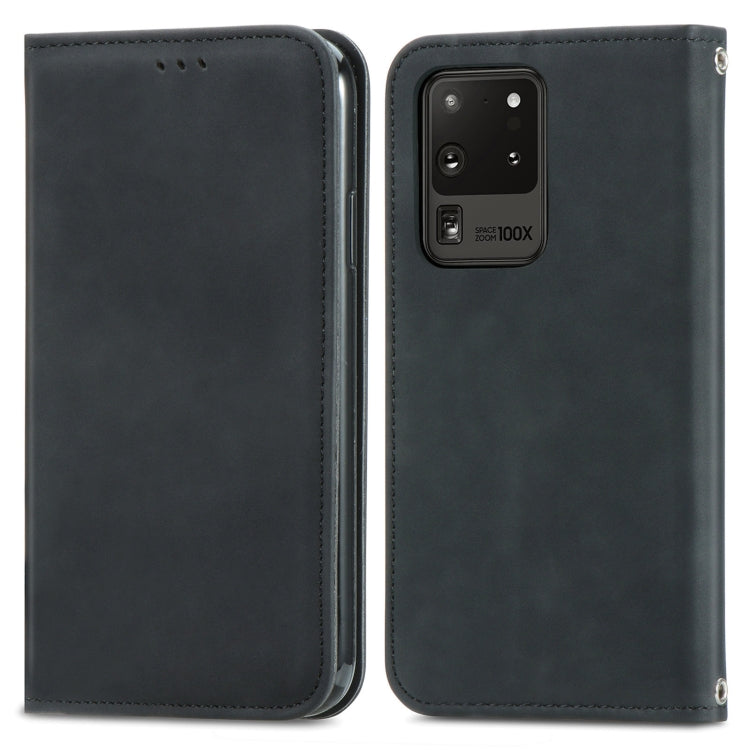 Retro Skin Feel Business Magnetic Horizontal Flip Leather Case with Holder & Card Slots & Wallet & Photo Frame, For Samsung Galaxy S21 Plus, For Samsung Galaxy S21, For Samsung Galaxy S21 Ultra, For Samsung Galaxy S20 Plus, For Samsung Galaxy S20 Ultra...