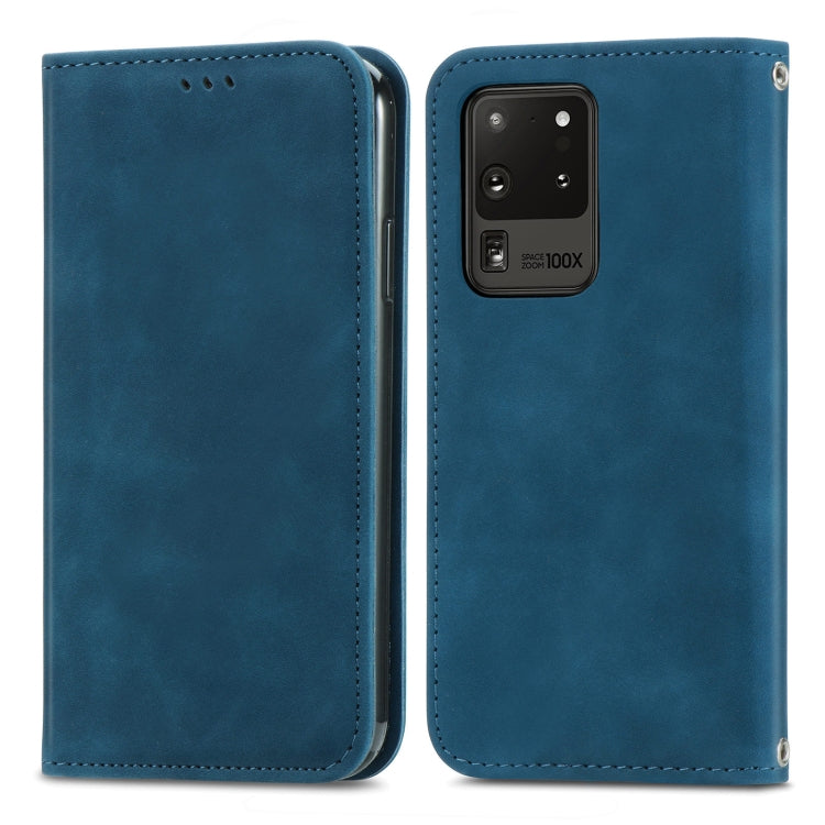 Retro Skin Feel Business Magnetic Horizontal Flip Leather Case with Holder & Card Slots & Wallet & Photo Frame, For Samsung Galaxy S21 Plus, For Samsung Galaxy S21, For Samsung Galaxy S21 Ultra, For Samsung Galaxy S20 Plus, For Samsung Galaxy S20 Ultra...