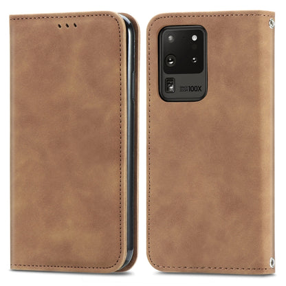 Retro Skin Feel Business Magnetic Horizontal Flip Leather Case with Holder & Card Slots & Wallet & Photo Frame, For Samsung Galaxy S21 Plus, For Samsung Galaxy S21, For Samsung Galaxy S21 Ultra, For Samsung Galaxy S20 Plus, For Samsung Galaxy S20 Ultra...