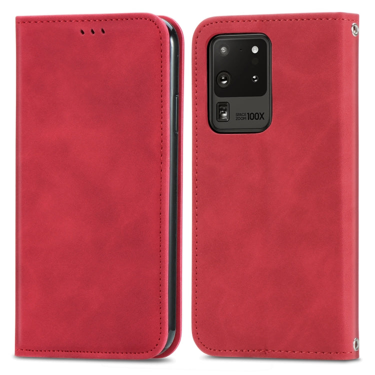 Retro Skin Feel Business Magnetic Horizontal Flip Leather Case with Holder & Card Slots & Wallet & Photo Frame, For Samsung Galaxy S21 Plus, For Samsung Galaxy S21, For Samsung Galaxy S21 Ultra, For Samsung Galaxy S20 Plus, For Samsung Galaxy S20 Ultra...