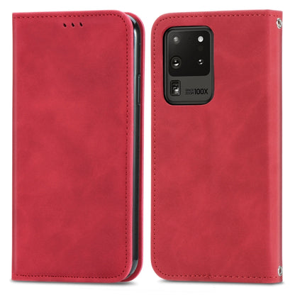 Retro Skin Feel Business Magnetic Horizontal Flip Leather Case with Holder & Card Slots & Wallet & Photo Frame, For Samsung Galaxy S21 Plus, For Samsung Galaxy S21, For Samsung Galaxy S21 Ultra, For Samsung Galaxy S20 Plus, For Samsung Galaxy S20 Ultra...