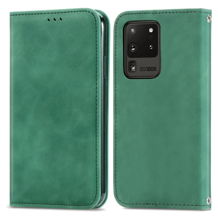 Retro Skin Feel Business Magnetic Horizontal Flip Leather Case with Holder & Card Slots & Wallet & Photo Frame, For Samsung Galaxy S21 Plus, For Samsung Galaxy S21, For Samsung Galaxy S21 Ultra, For Samsung Galaxy S20 Plus, For Samsung Galaxy S20 Ultra...