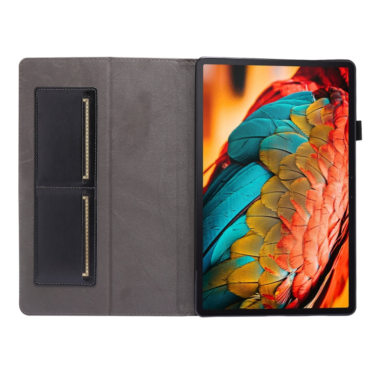 PU Leather Two Fold Bracket Style Flat Anti Falling Cover Protective Shell  With Business Card Holder, For Lenovo Tab P11