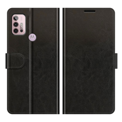 Black textured flip wallet phone case with cutouts and card slot holder