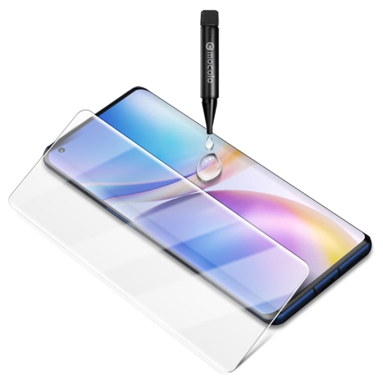 Clear tempered glass screen protector film pack with applicator pen