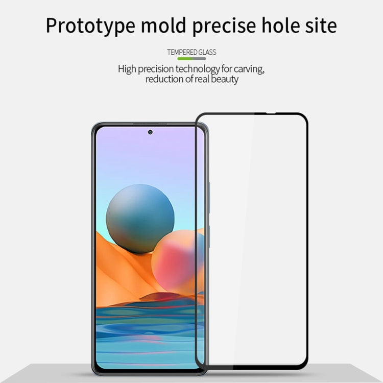 Full-screen tempered glass film with phone cutouts, black phone screen view