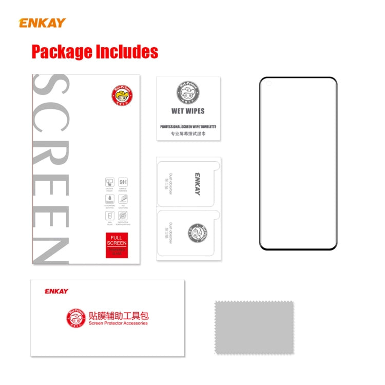 ENKAY OnePlus 9 Pro tempered glass screen protector kit, included accessories