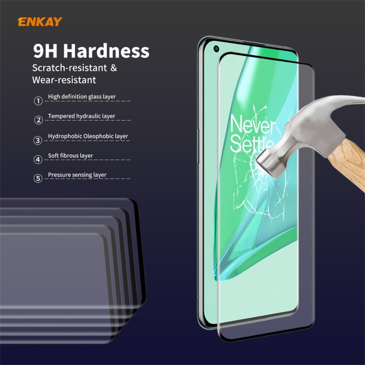 9H hardness tempered glass screen protector for OnePlus 9 Pro, anti-scratch coverage