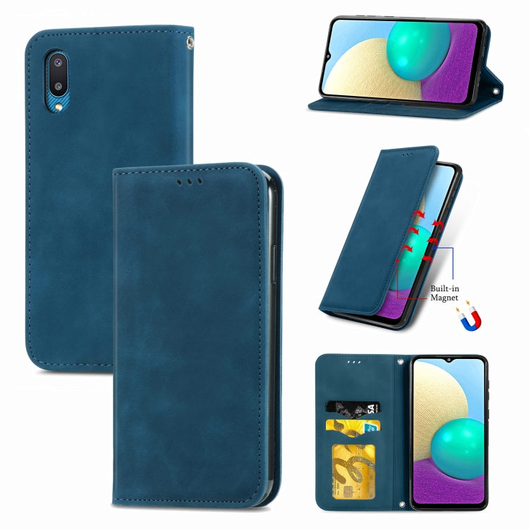 Retro Skin Feel Business Magnetic Horizontal Flip Leather Case with Holder & Card Slots & Wallet & Photo Frame, For Samsung Galaxy A02, For Xiaomi Redmi Note 10 4G, For Xiaomi Redmi Note 9 4G, For OPPO Reno5 Pro 5G