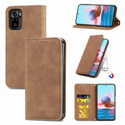 Retro Skin Feel Business Magnetic Horizontal Flip Leather Case with Holder & Card Slots & Wallet & Photo Frame, For Samsung Galaxy A02, For Xiaomi Redmi Note 10 4G, For Xiaomi Redmi Note 9 4G, For OPPO Reno5 Pro 5G
