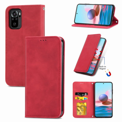 Retro Skin Feel Business Magnetic Horizontal Flip Leather Case with Holder & Card Slots & Wallet & Photo Frame, For Samsung Galaxy A02, For Xiaomi Redmi Note 10 4G, For Xiaomi Redmi Note 9 4G, For OPPO Reno5 Pro 5G