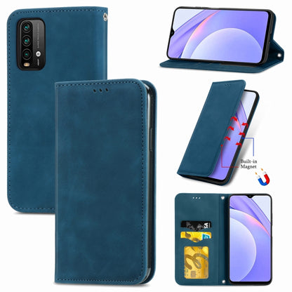 Retro Skin Feel Business Magnetic Horizontal Flip Leather Case with Holder & Card Slots & Wallet & Photo Frame, For Samsung Galaxy A02, For Xiaomi Redmi Note 10 4G, For Xiaomi Redmi Note 9 4G, For OPPO Reno5 Pro 5G