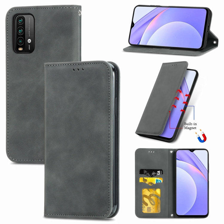 Retro Skin Feel Business Magnetic Horizontal Flip Leather Case with Holder & Card Slots & Wallet & Photo Frame, For Samsung Galaxy A02, For Xiaomi Redmi Note 10 4G, For Xiaomi Redmi Note 9 4G, For OPPO Reno5 Pro 5G