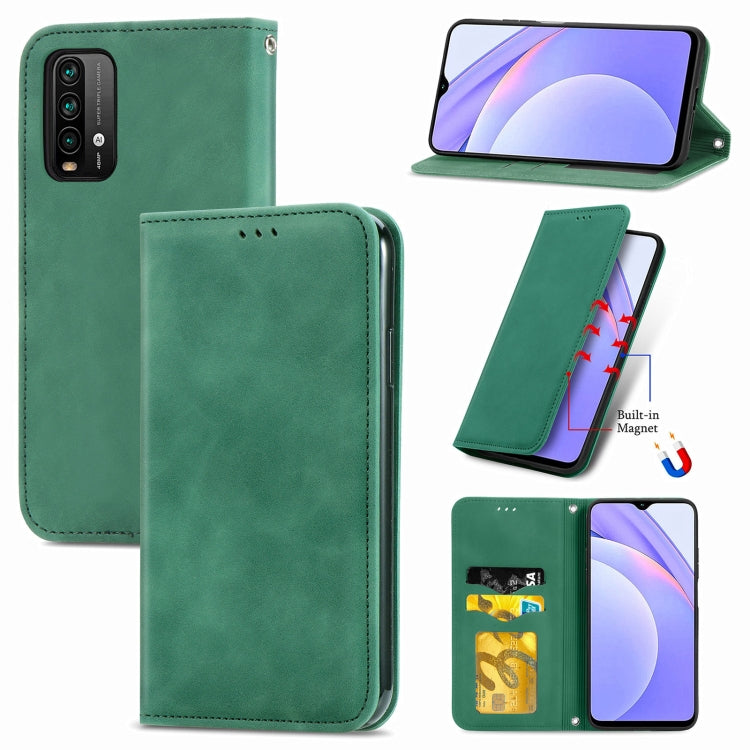 Retro Skin Feel Business Magnetic Horizontal Flip Leather Case with Holder & Card Slots & Wallet & Photo Frame, For Samsung Galaxy A02, For Xiaomi Redmi Note 10 4G, For Xiaomi Redmi Note 9 4G, For OPPO Reno5 Pro 5G