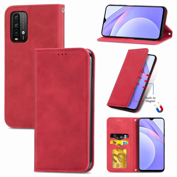 Retro Skin Feel Business Magnetic Horizontal Flip Leather Case with Holder & Card Slots & Wallet & Photo Frame, For Samsung Galaxy A02, For Xiaomi Redmi Note 10 4G, For Xiaomi Redmi Note 9 4G, For OPPO Reno5 Pro 5G