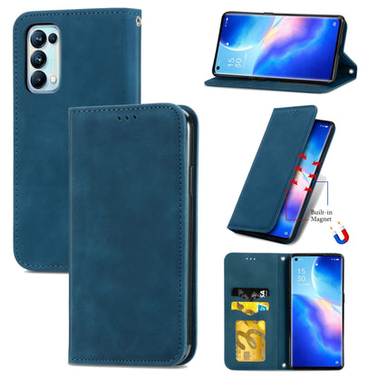 Retro Skin Feel Business Magnetic Horizontal Flip Leather Case with Holder & Card Slots & Wallet & Photo Frame, For Samsung Galaxy A02, For Xiaomi Redmi Note 10 4G, For Xiaomi Redmi Note 9 4G, For OPPO Reno5 Pro 5G