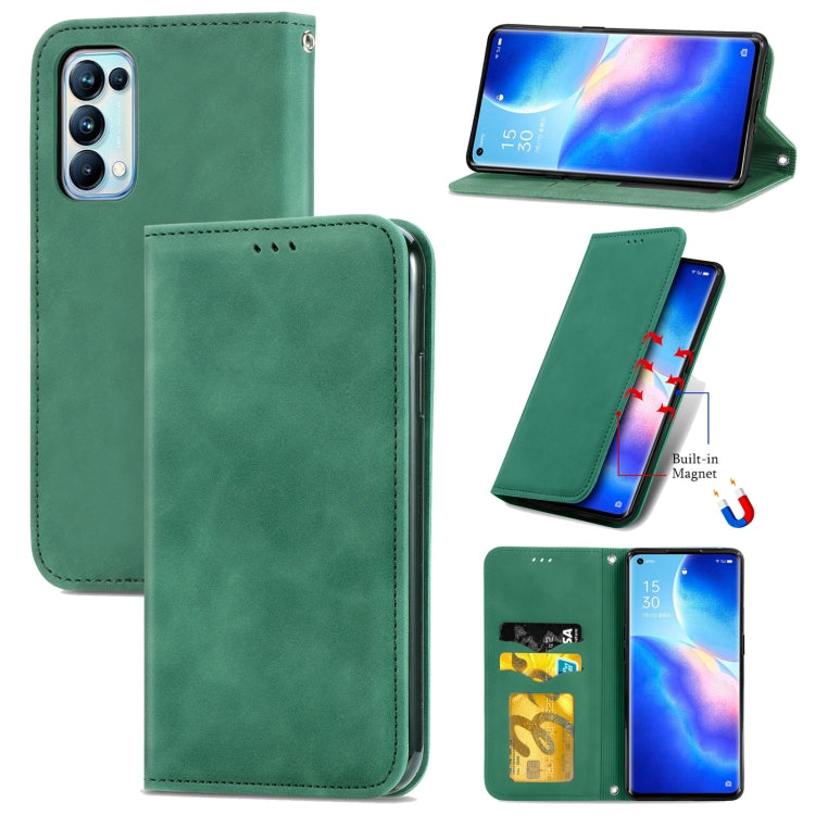 Retro Skin Feel Business Magnetic Horizontal Flip Leather Case with Holder & Card Slots & Wallet & Photo Frame, For Samsung Galaxy A02, For Xiaomi Redmi Note 10 4G, For Xiaomi Redmi Note 9 4G, For OPPO Reno5 Pro 5G