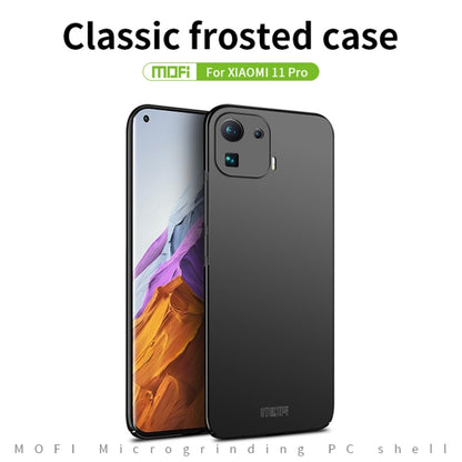 MOFI classic frosted hard phone case in black for Xiaomi 11 Pro (back and front)