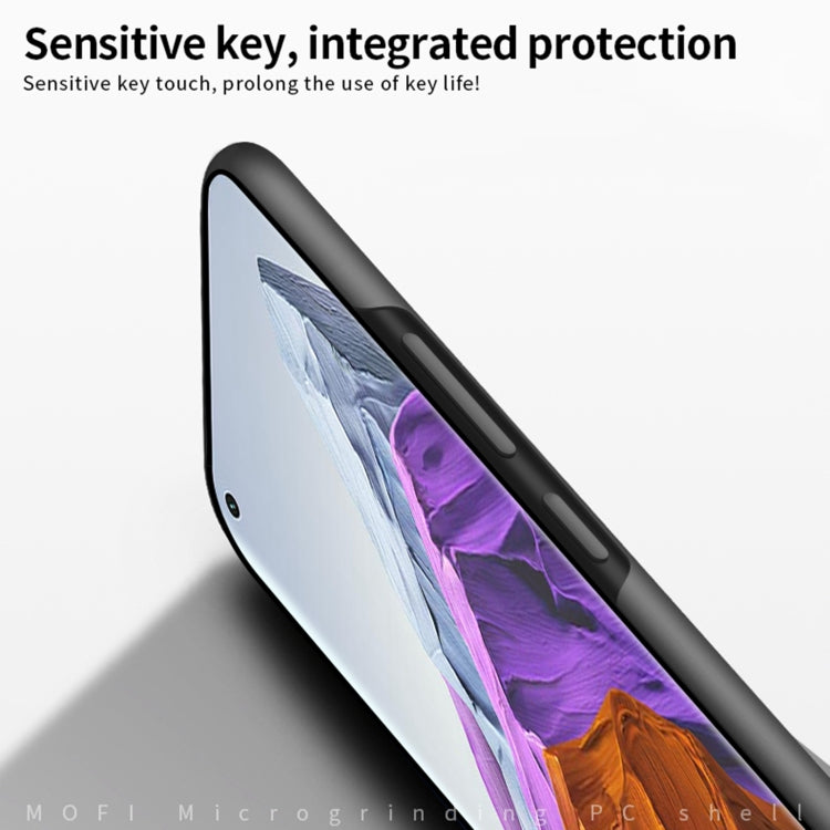 MOFI frosted ultra-thin hard phone case in black for Xiaomi 11 Pro (side view)