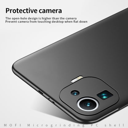 MOFI frosted ultra-thin hard phone case in black with raised camera cutout