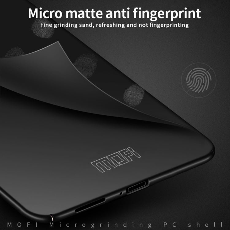 MOFI micro-matte anti-fingerprint frosted hard phone case in black with camera cutout